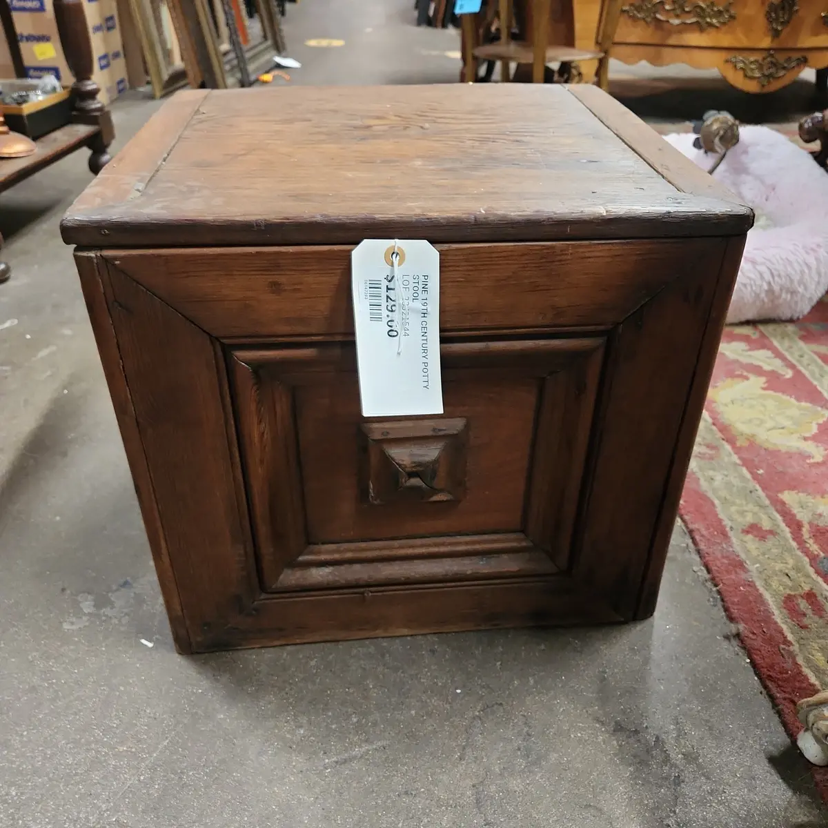 Pine 19Th Century Potty Stool 1