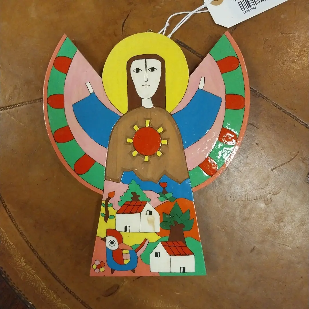 Polychrome Wood Angel 1