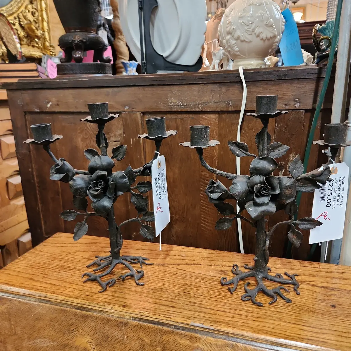 Pair Of Foliate Candelabras 1