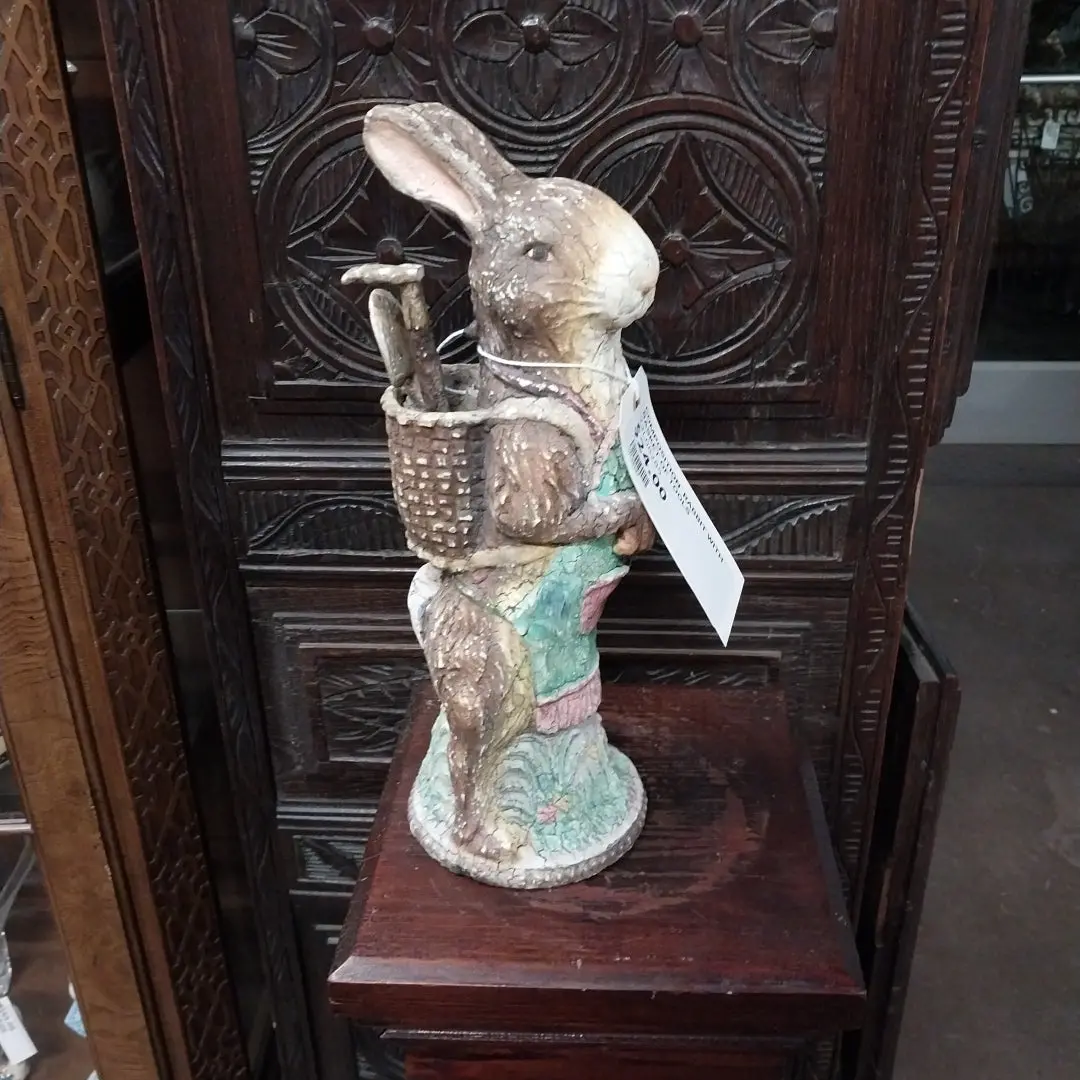 Composition  Rabbit With Basket Of Tools 1