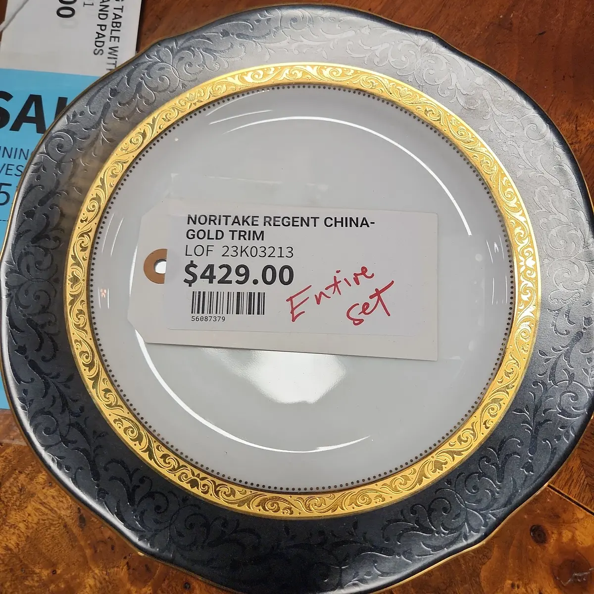 Set Of Noritake Regent China-Gold Trim 1