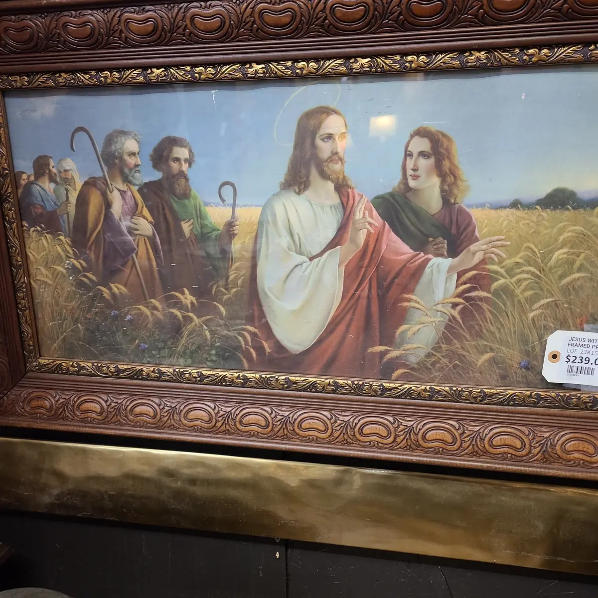 Jesus With Disciples Wood Framed Print 1