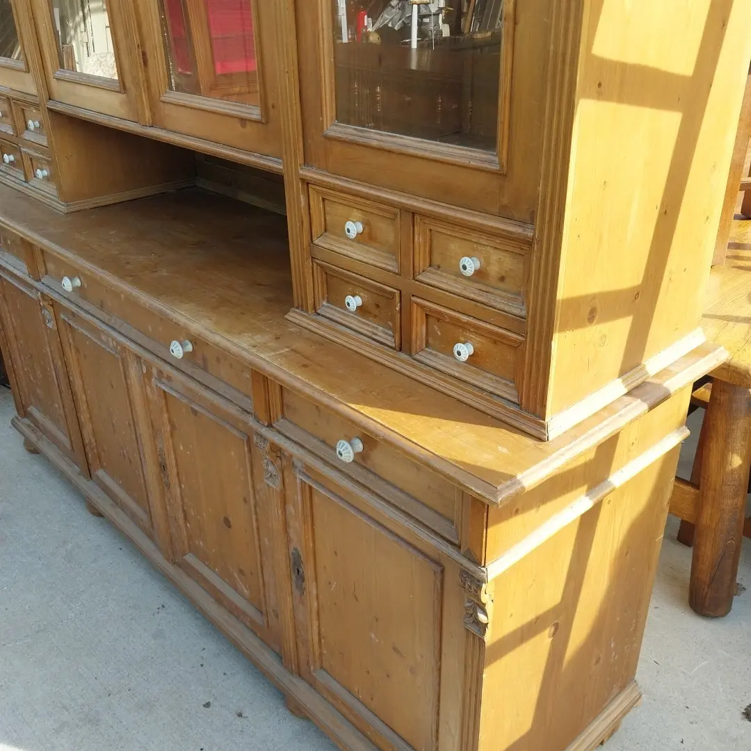 Pine Huge Book Case With Porcelain Knobs 1