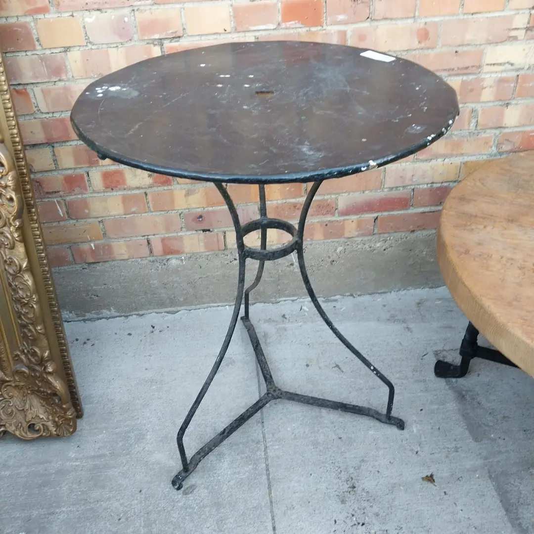 Round Black Iron Pub Table 1