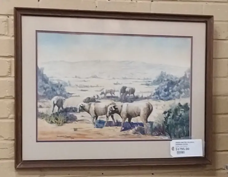 Sheep Water Color By Manard Dixon 1