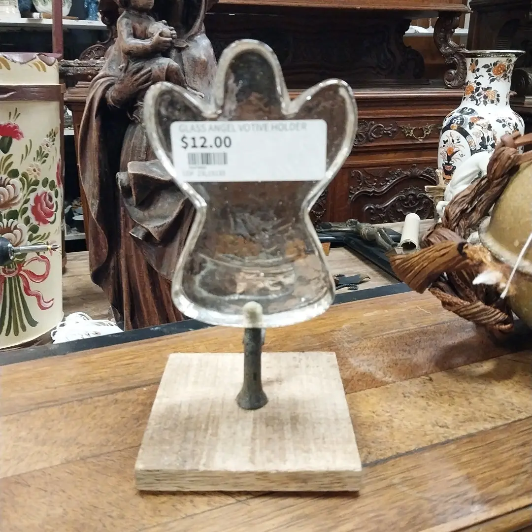 Glass Angel Votive Holder 1