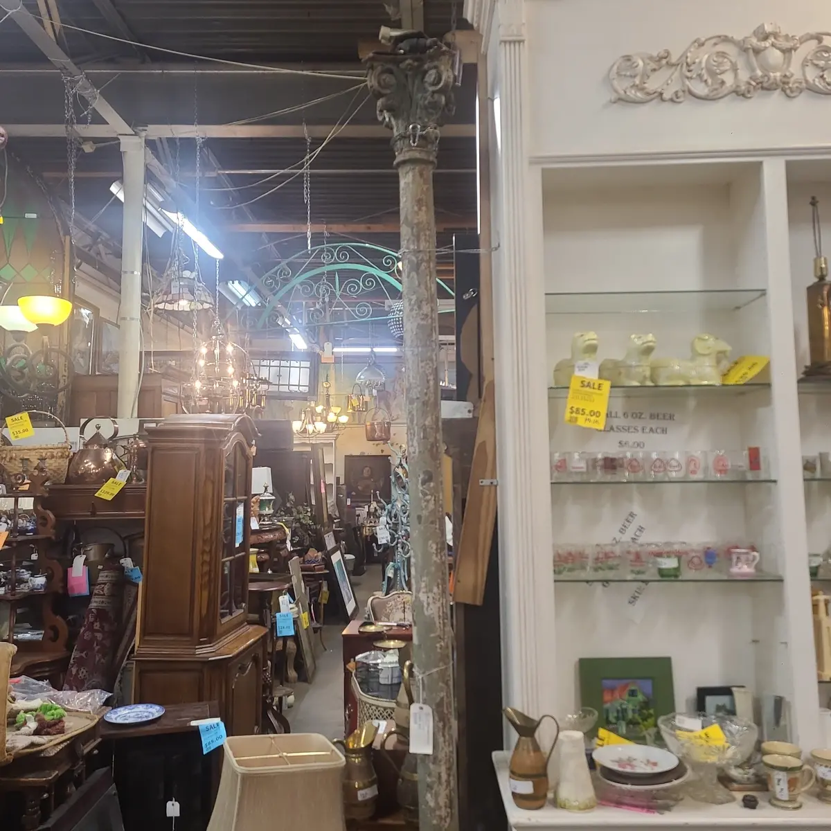 Tall Antique Iron Street Light Pole 1