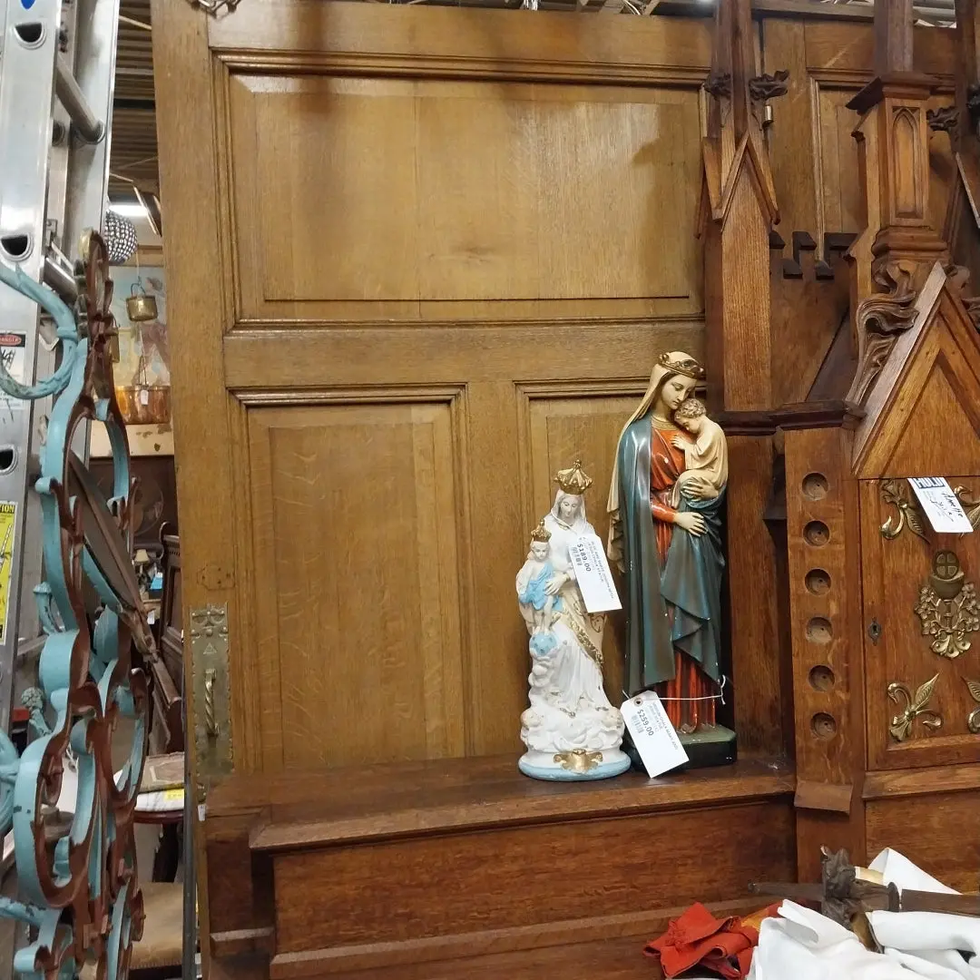 8' Tall 3 Panel Oak Door 1