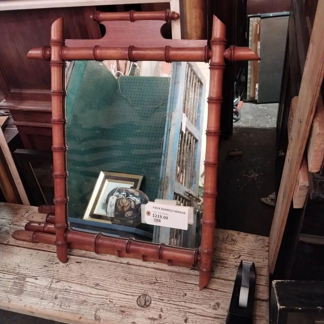 Faux Bamboo Mirror 1