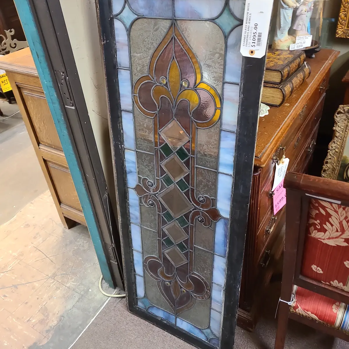 Stained Glass Window With Diamonds And Jewels 1