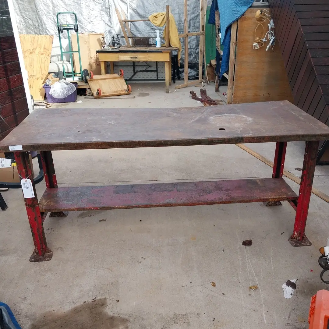 Red Iron Industrial Table 1