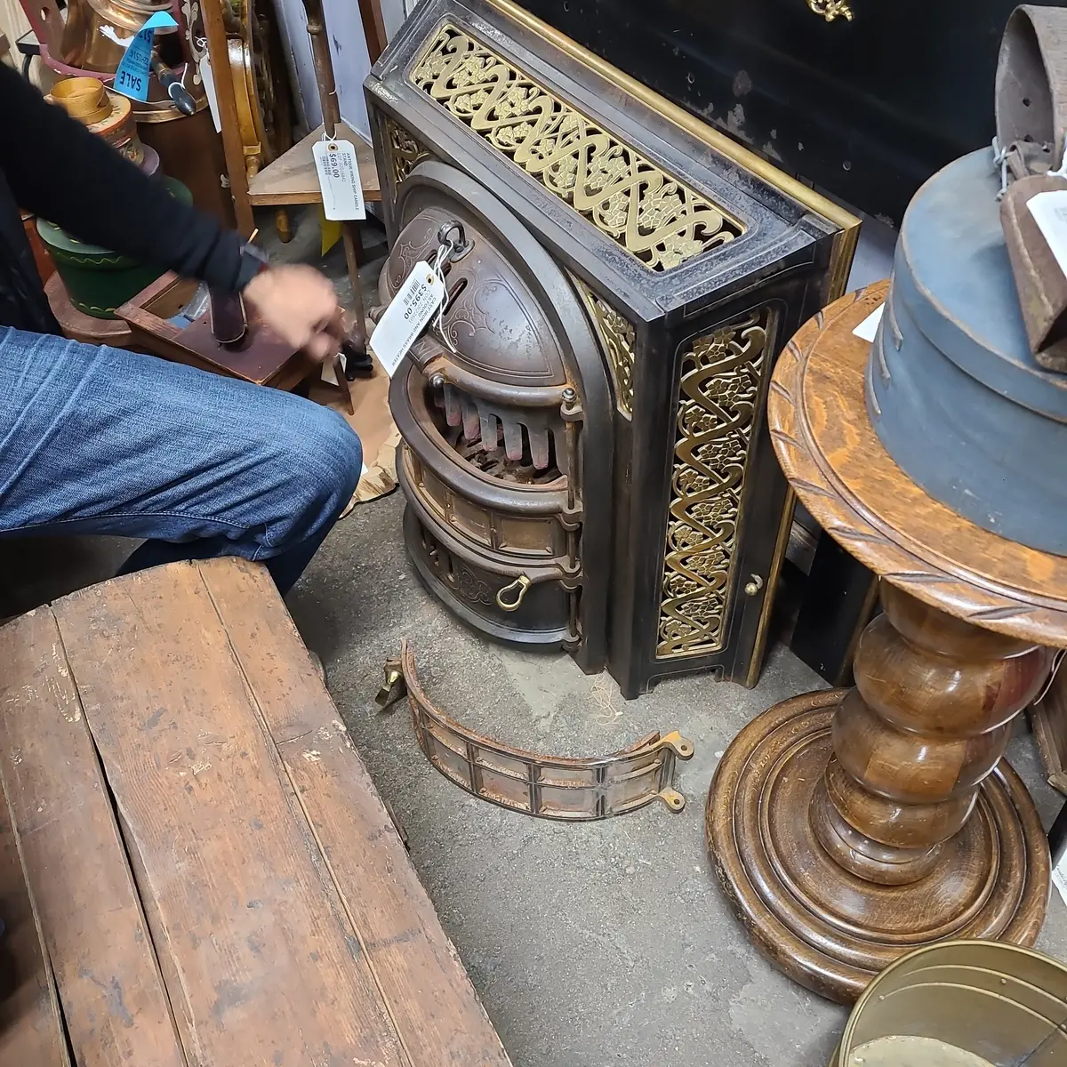 Cast Iron And Brass Heater As Found 1