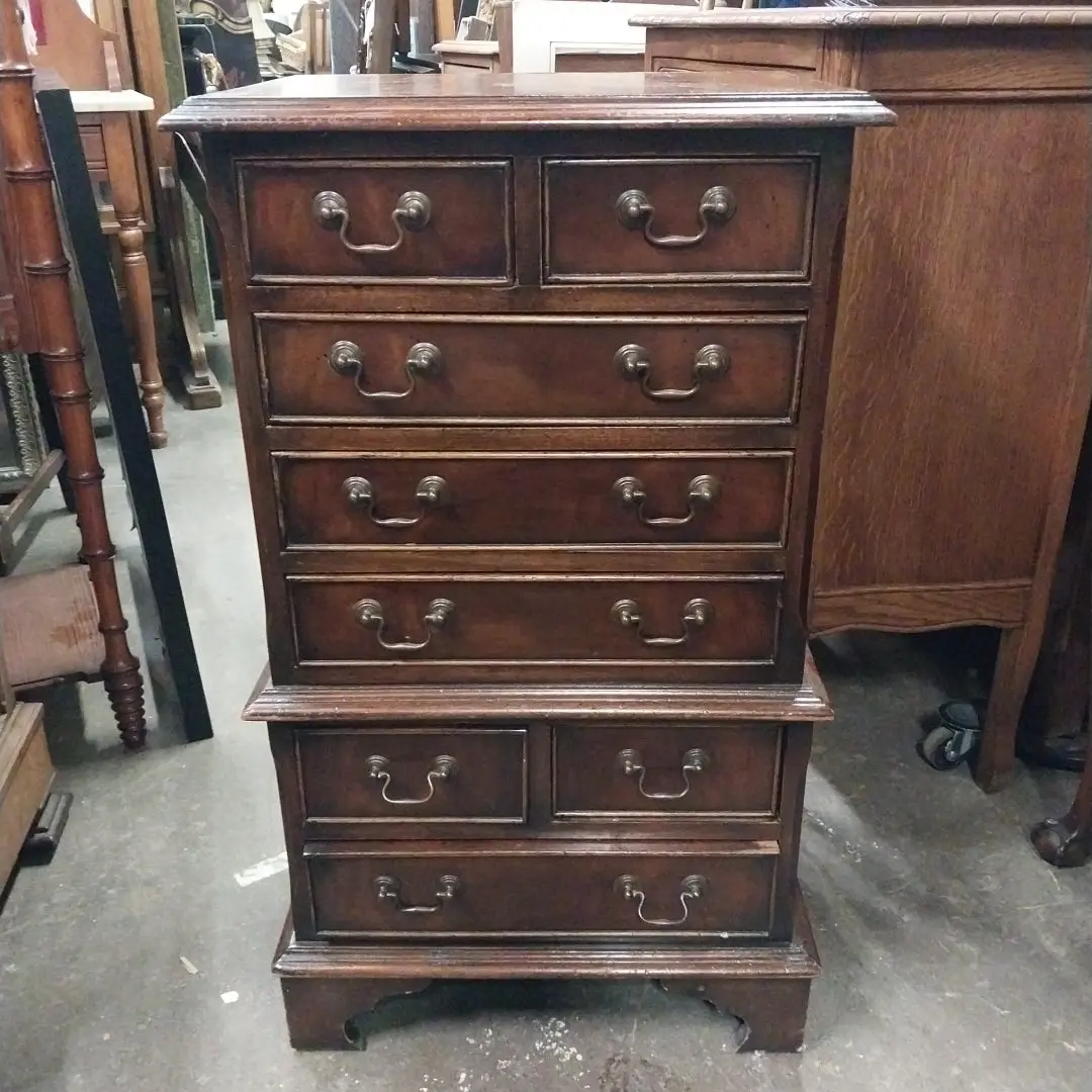 Petite Mahogany Tallboy Chest 1