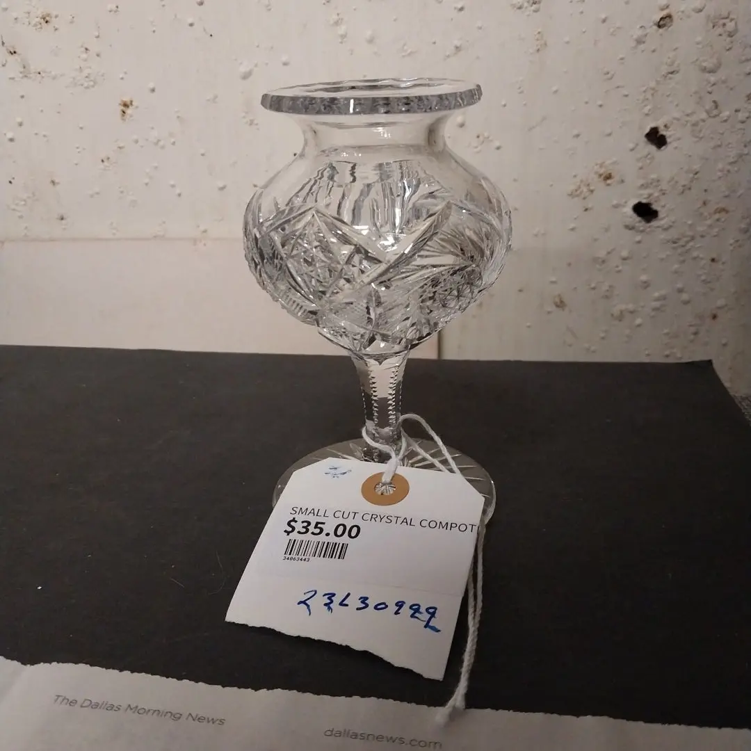 Small Cut Crystal Compote 1