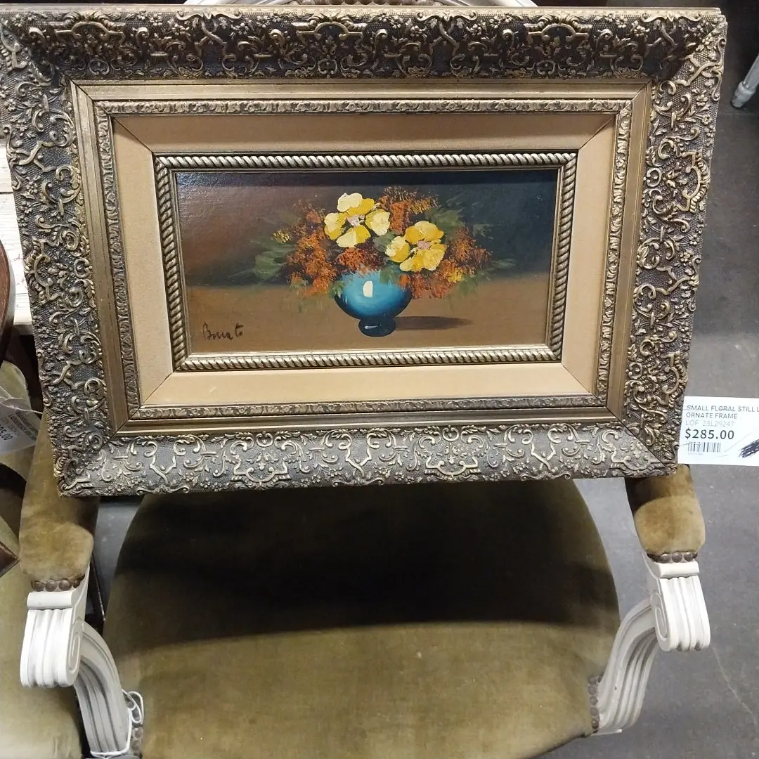 Small Floral Still Life In Ornate Frame 1