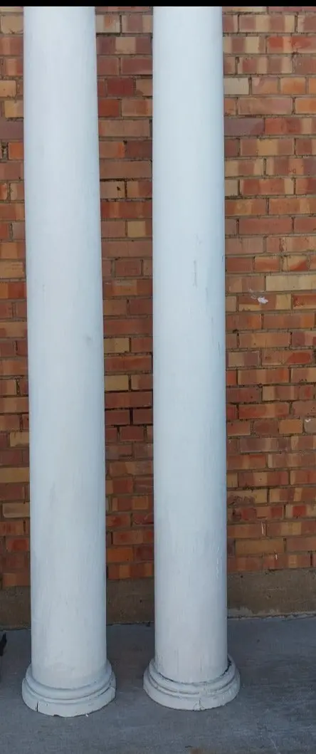 Pair Of Painted Wood Columns 1
