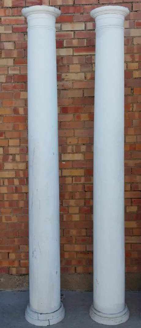Pair Of Painted Wood Columns 1