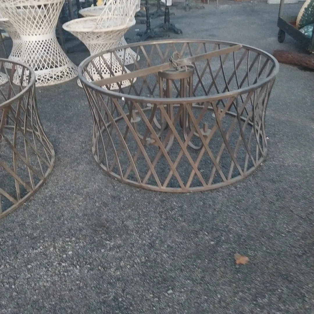 Large Round Iron Lattice 5 Light Drum Chandelier 1