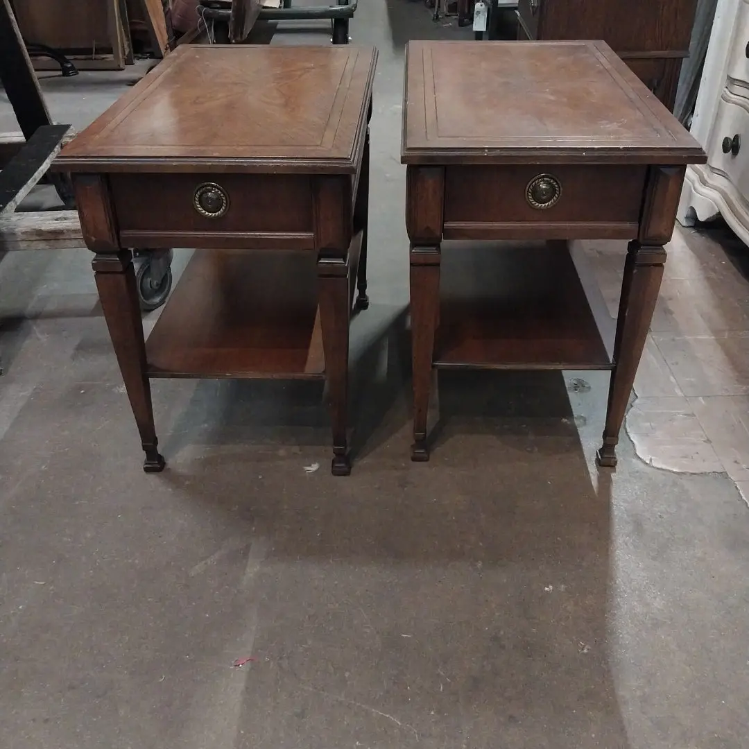 Pair Of Small Federal Style End Tables Brandt 1