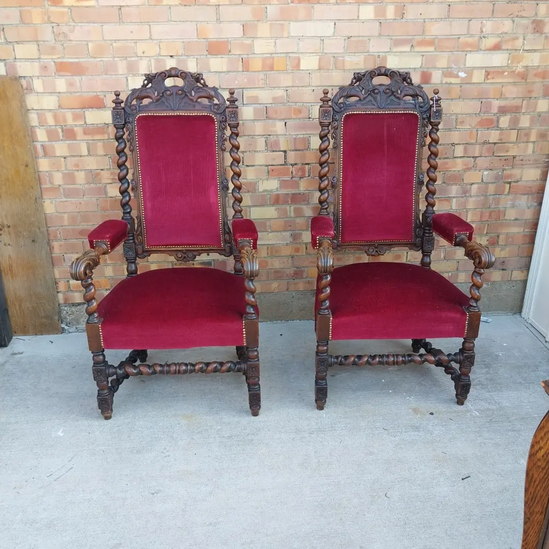 Louis Xiii Style Mythical Beast Crowned Chairs 1