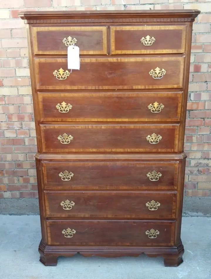 Federal Style Highboy Chest Not Antique 1
