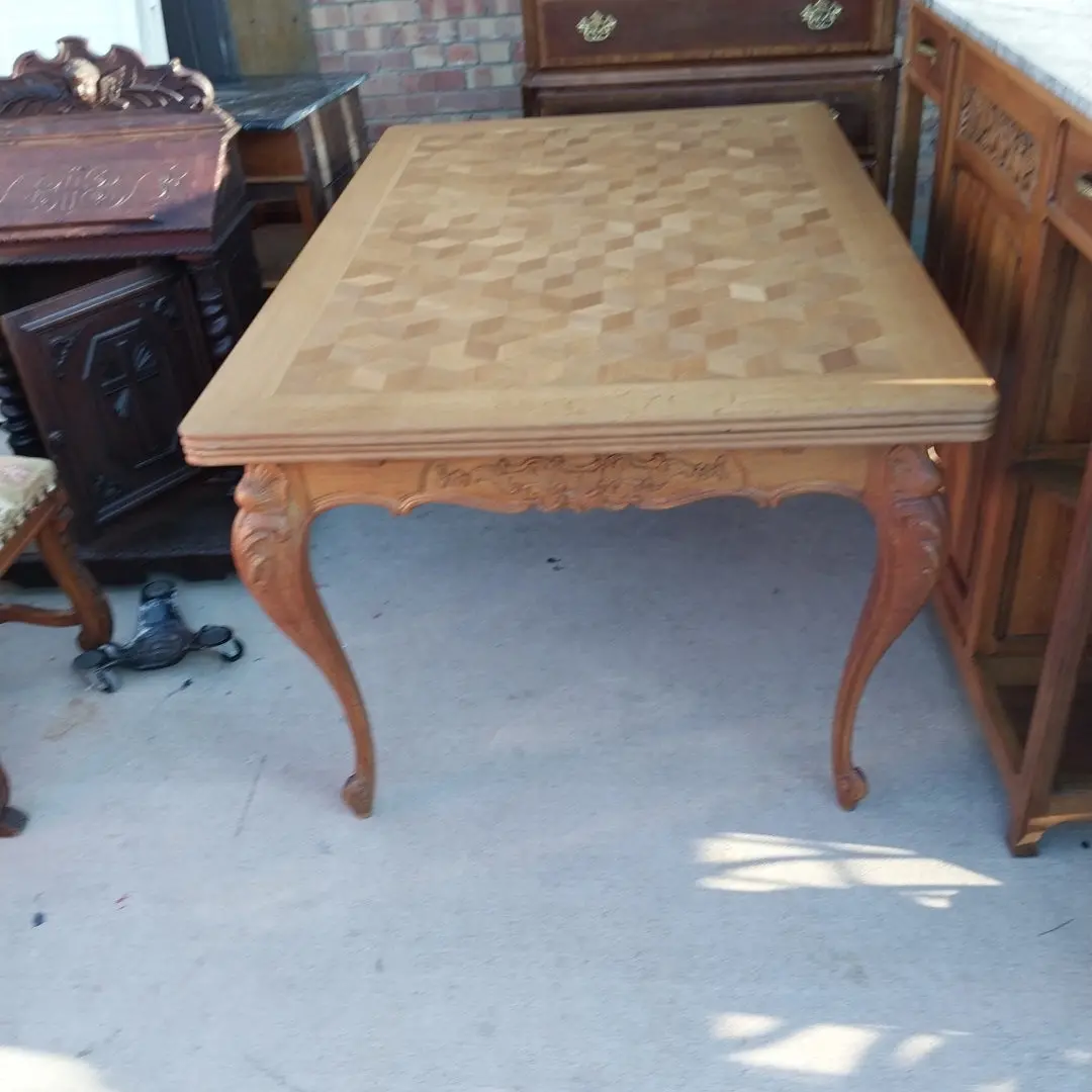 Louis Xv Oak Draw Leaf Table 1