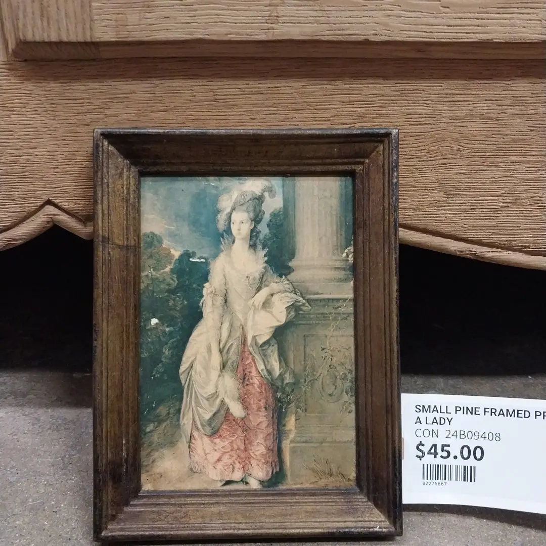 Small Framed Italian Print Of A Lady 1