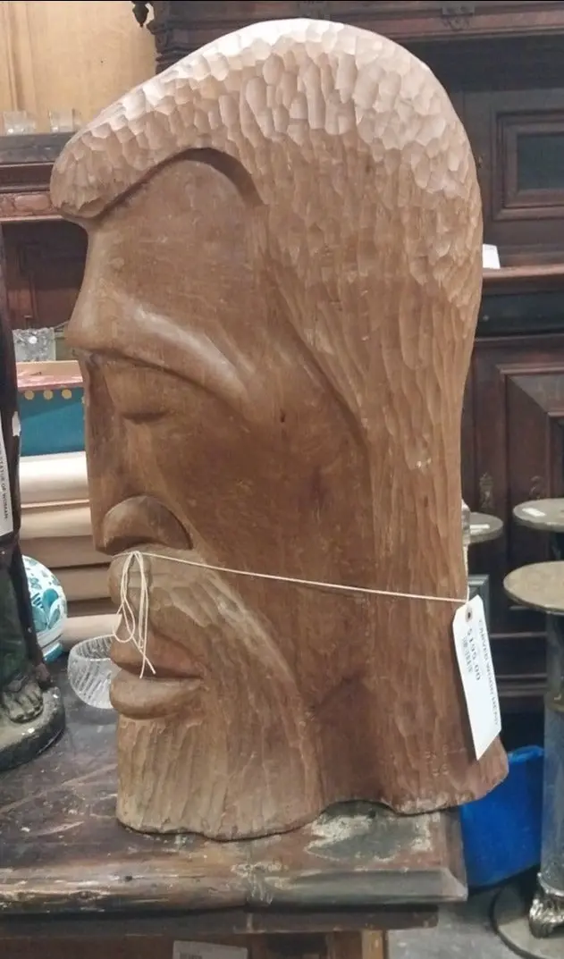 Carved Wood Head 1