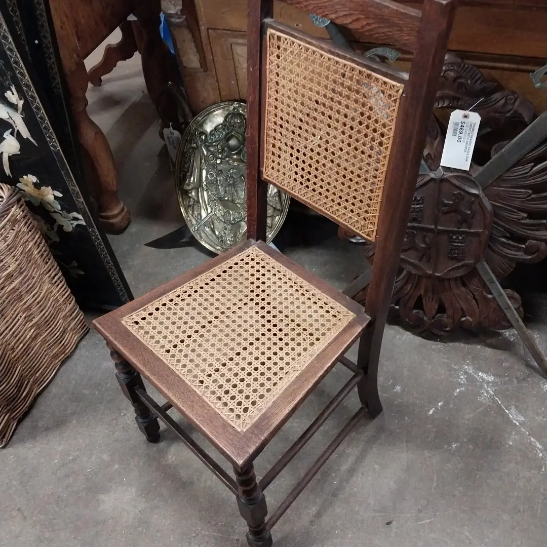 Petite Caned Oak Chair 1