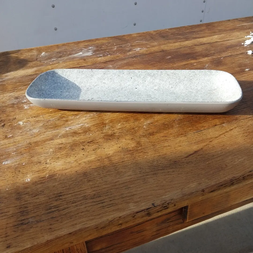 Grey Speckled Porcelain Oval Dish 1