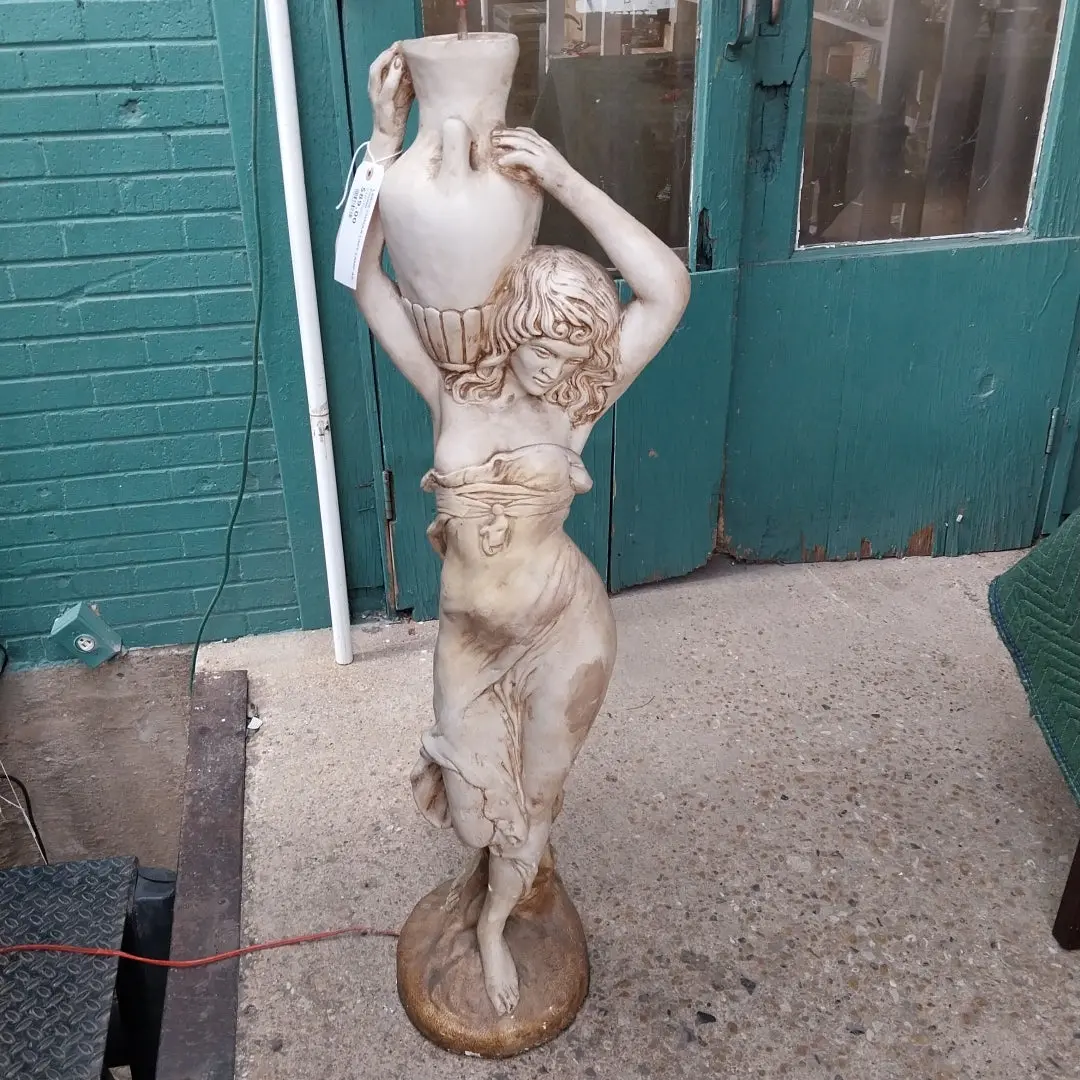 Large Chaulk Lady Lamp As Found 1
