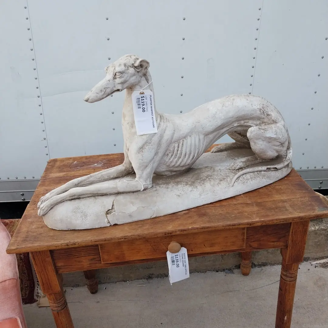 Plaster Whippet As Found 1