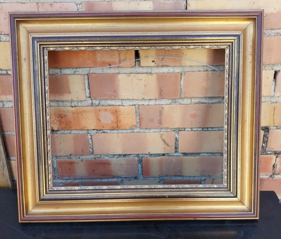 Simple Bronze Gilt And Red Wood Frame 1