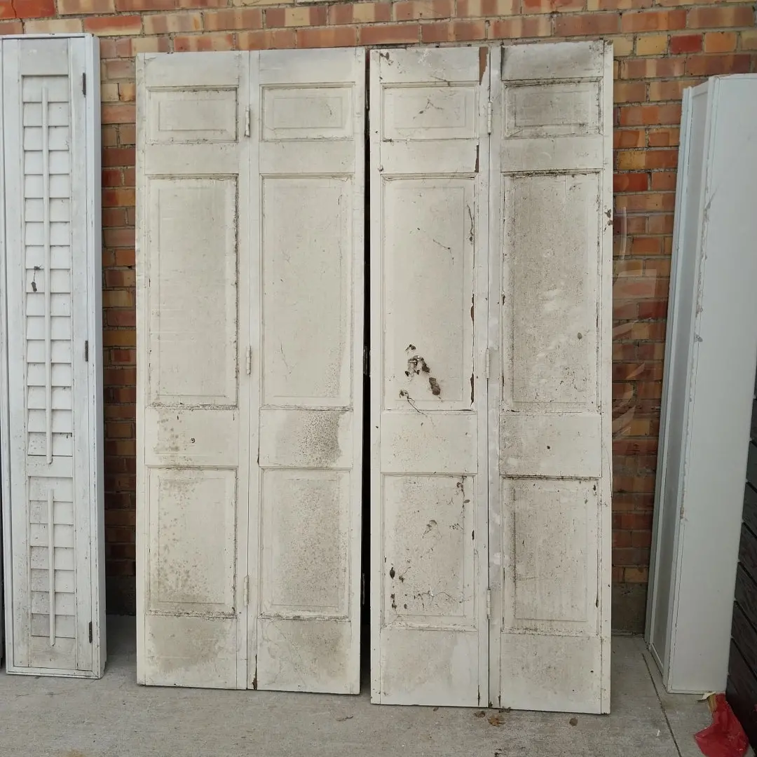 Pair Of Bifold Solid Wood Shutters 1