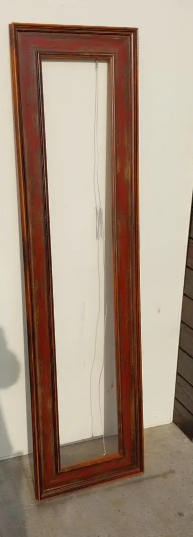 Slender Distressed Red And Gold Frame 1