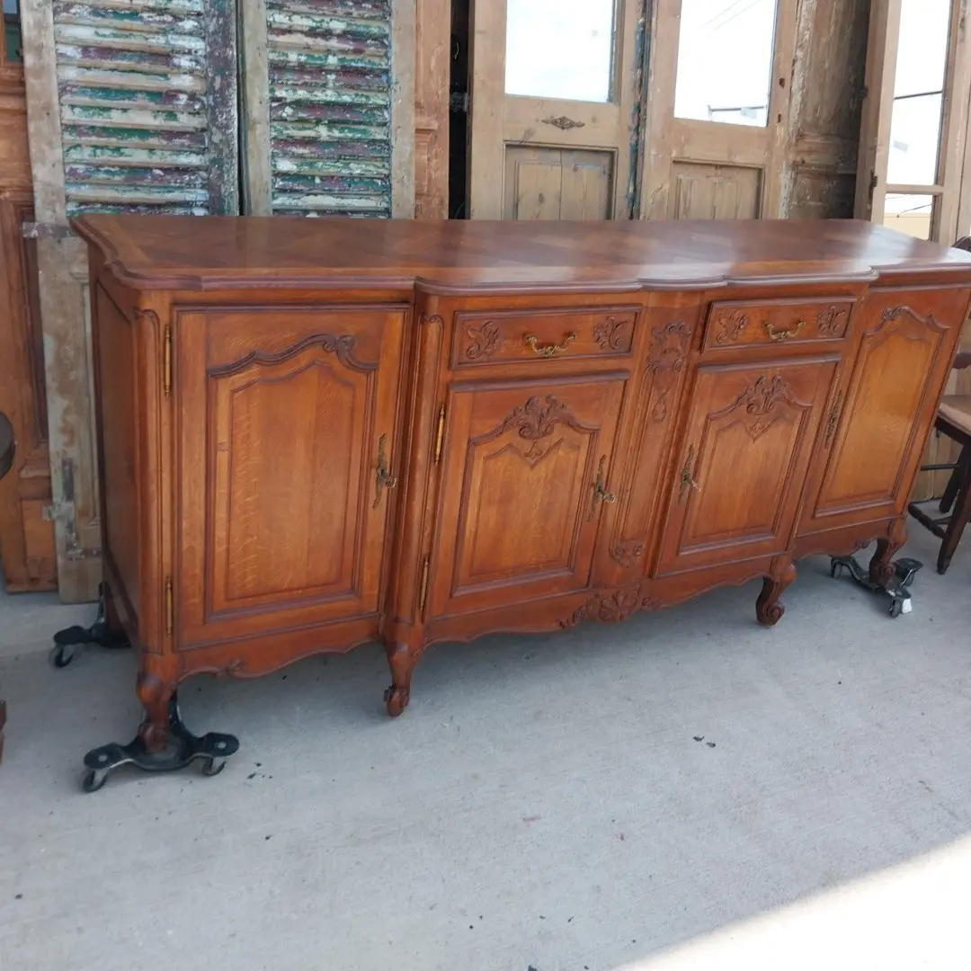 Louis Xv Style Parquetry Top Oak Sideboard. 1