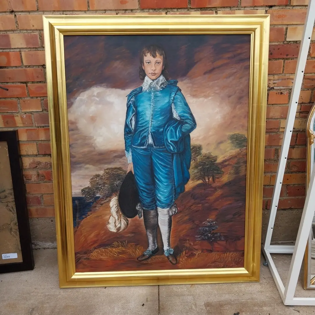 Nicely Framed Blueboy Oil Painting 1