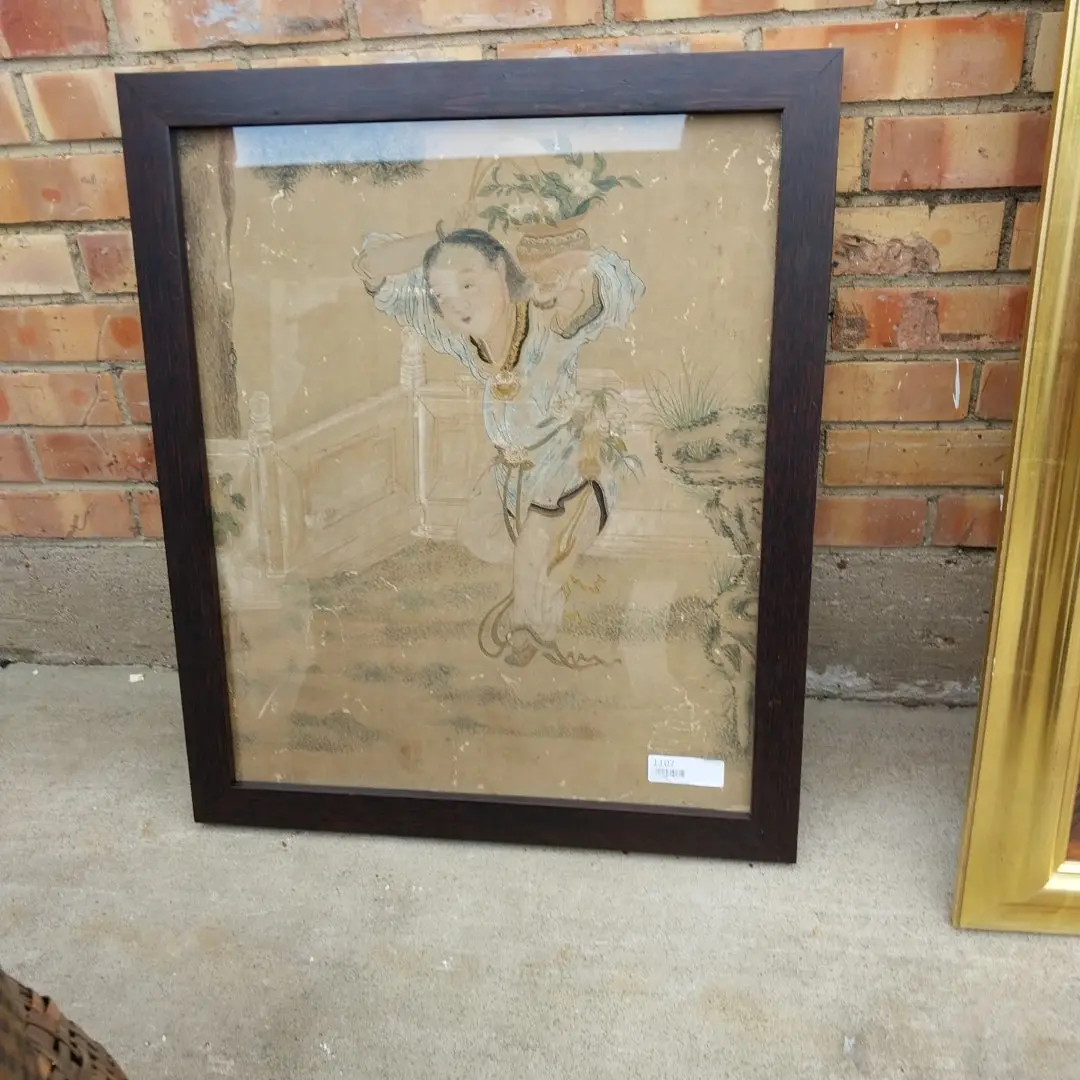 Framed Antique Japanese Painting 1