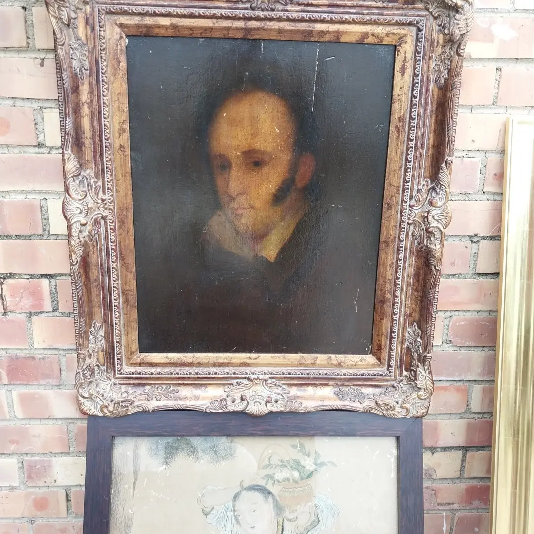 Framed Gothic Portrait Of A Man Oil Painting 1