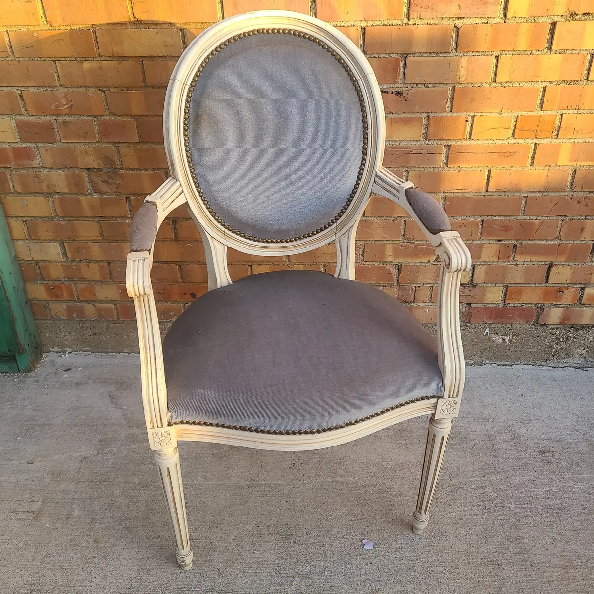 White Louis  Xvi Armchair 1