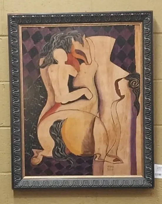 Cubism Oil Painting On Board By Kadar Bela On Board (Masonite) 1