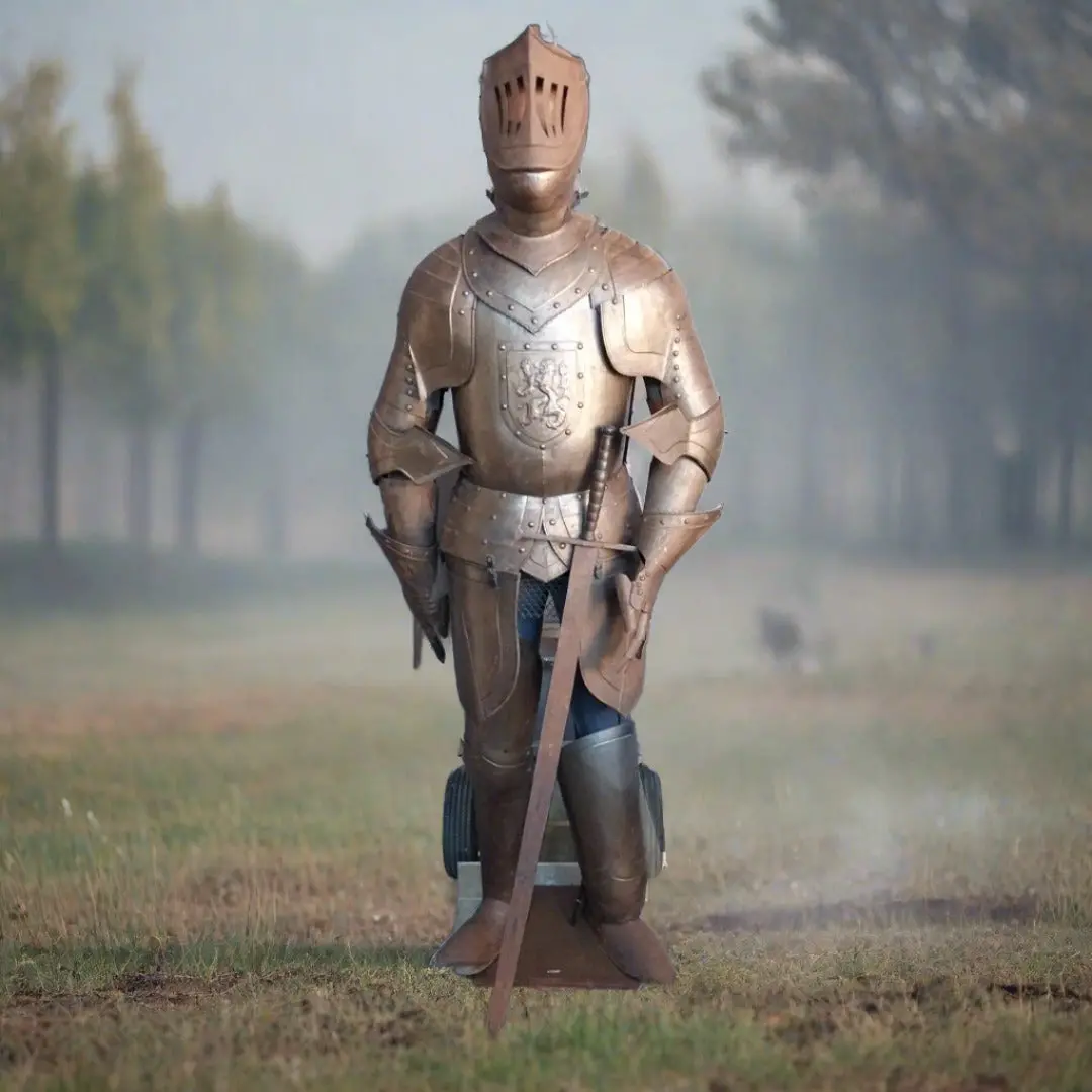 Gold Metal Life Size Suit Of Armor 1