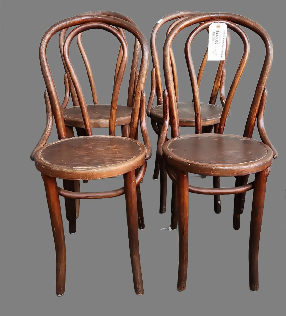 Set Of 4 Bentwood Chairs 1
