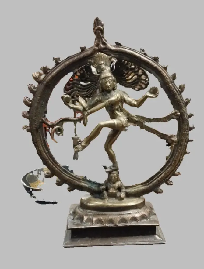 Brass Figure Of Natarja The Dancing Shiva 1