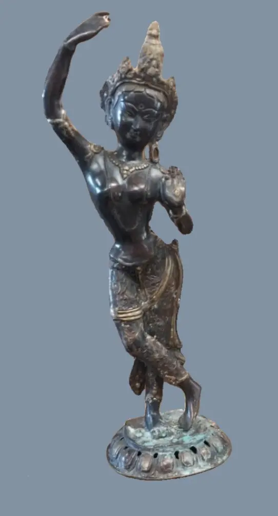 Indian Bronze Lady Statue Of Lakshmi 1