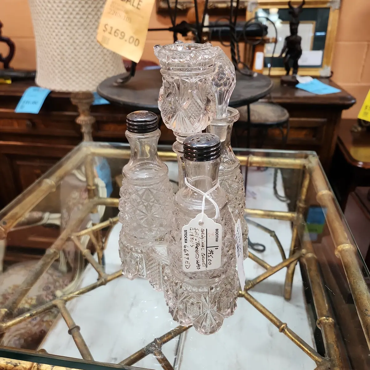 Pattern Glass Cruit Set Circa 1880 1