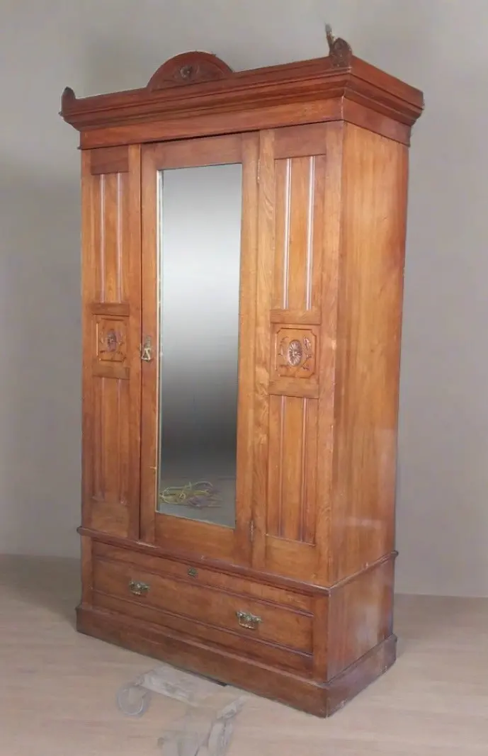 Edwardian Mirroe Door Wardrobe 1