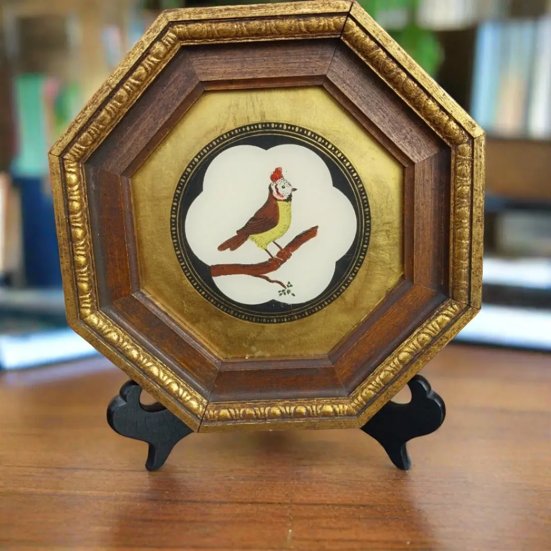 Octagonal Framed Bird Picture 1