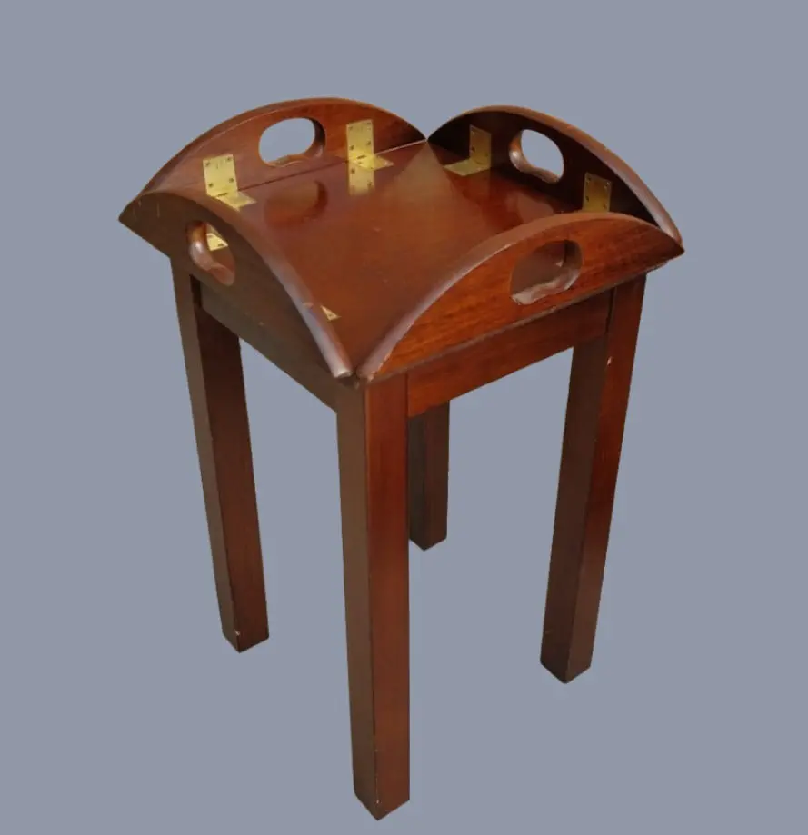 Small Mahogany Stand With Folding Top 1