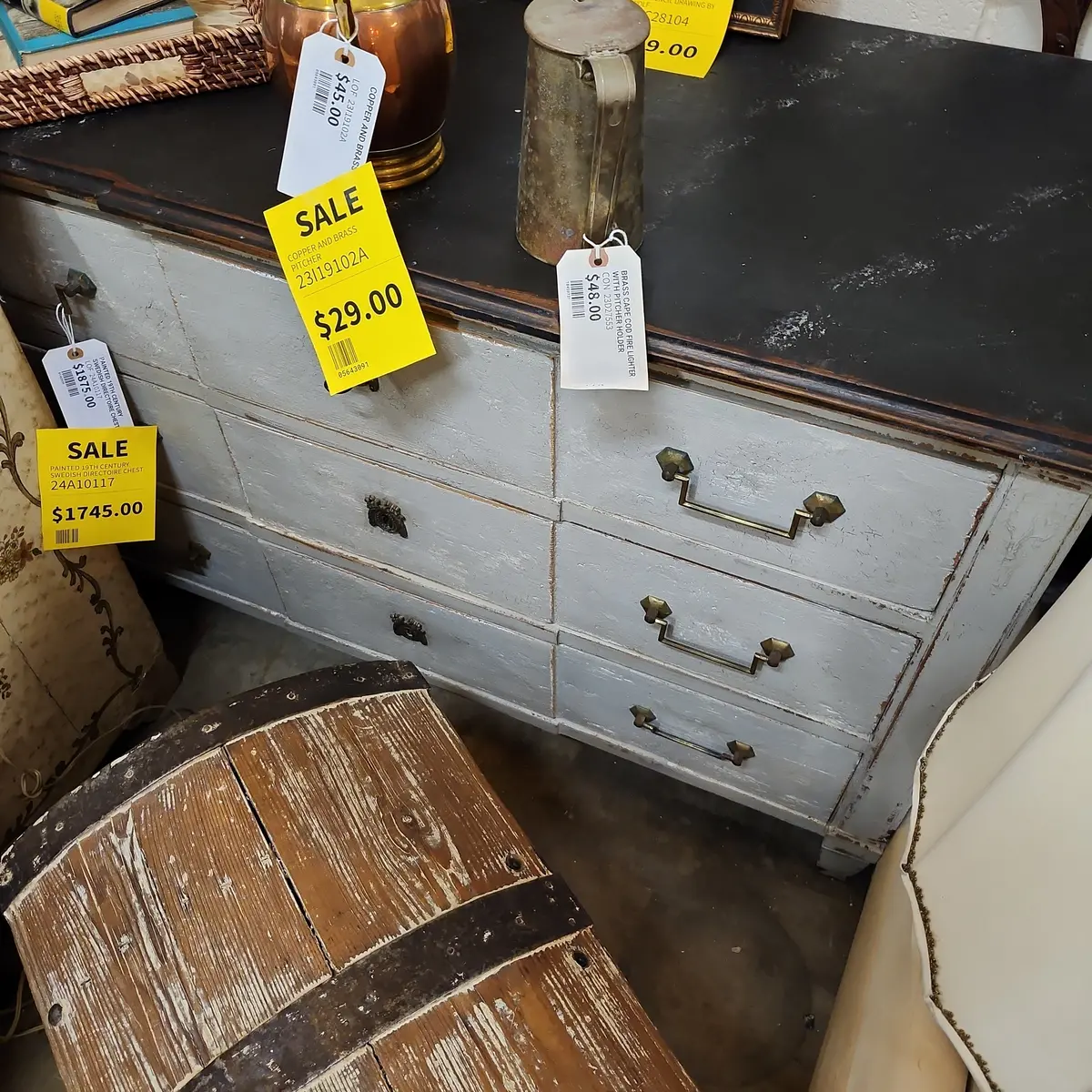 Painted 19Th Century Swedish Directoire Chest 1